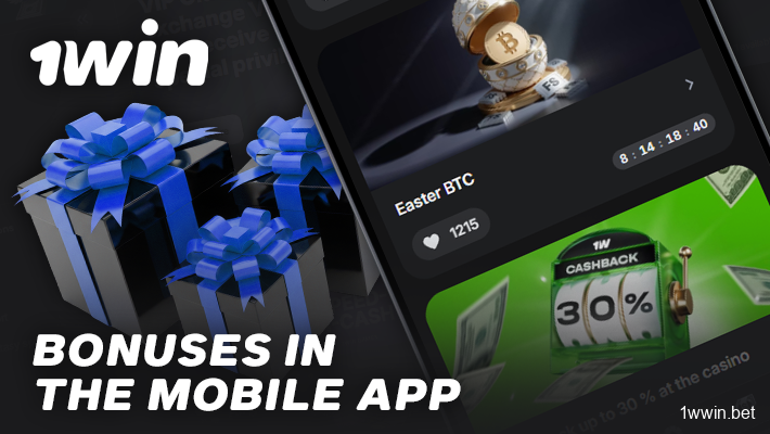 Bonus offers for 1Win mobile casino users