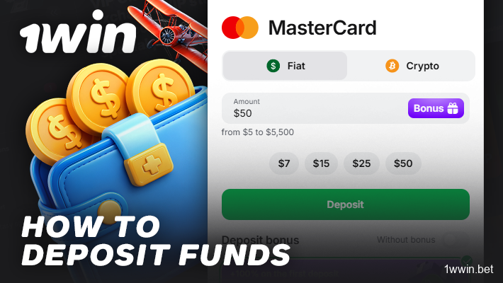 Top up your 1Win account to bet on Aviator