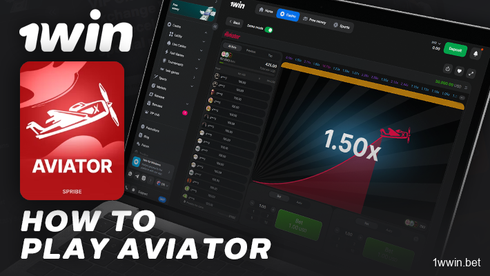 Start playing Aviator on 1Win - instructions