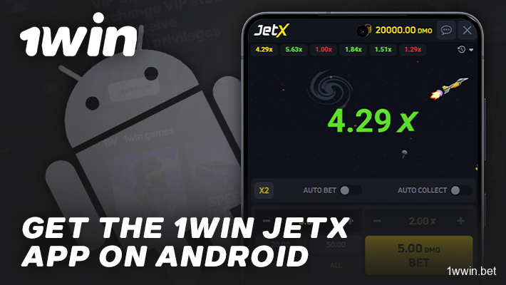 Play JetX via the 1Win Android app