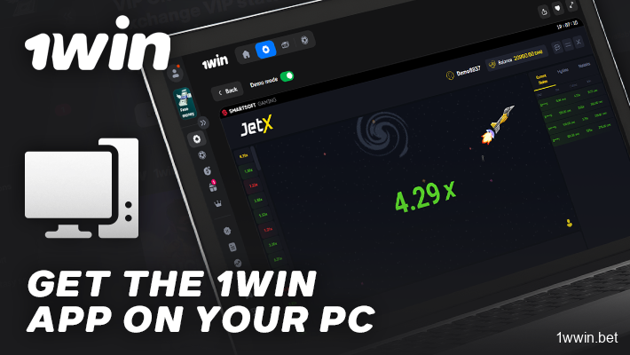 The 1win app for betting on JetX