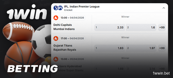 Sports betting at 1Win Casino – soccer, basketball, cricket, and more