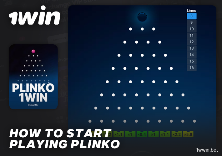 Start betting on Plinko at 1Win