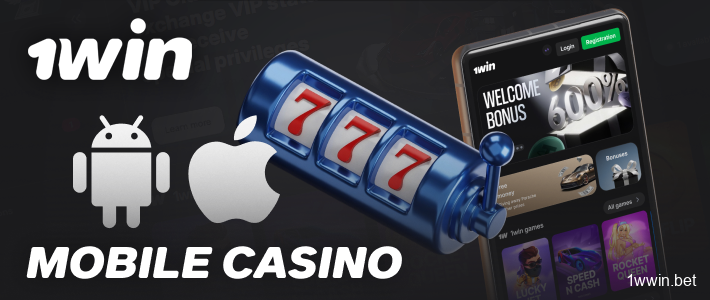 The 1win mobile casino lets you play via the app anytime