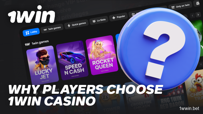 Players choose 1win Casino for its wide selection of games and bonuses